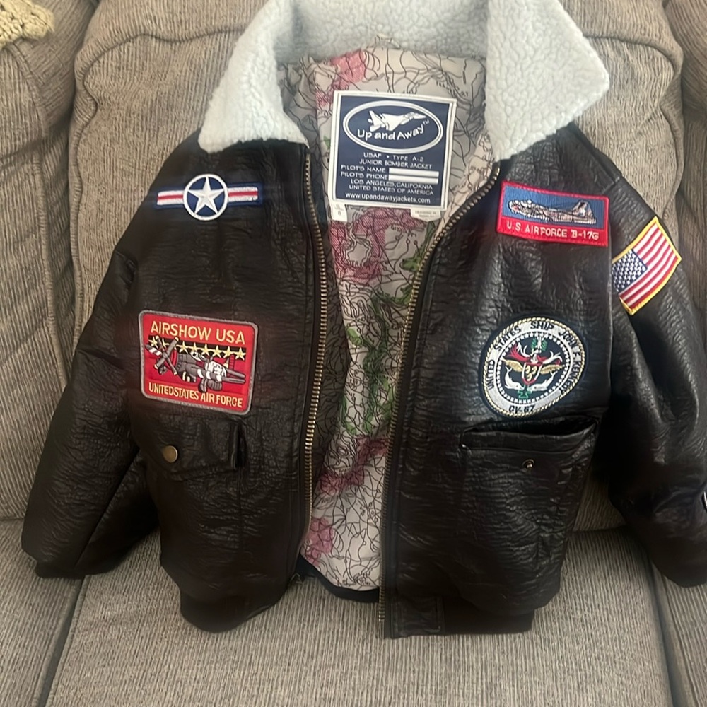Kids pilot bomber jacket